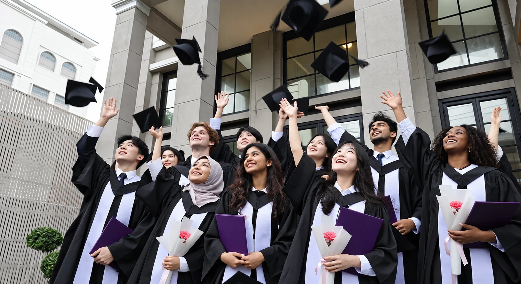 Westminster College Bangkok graduates celebrating